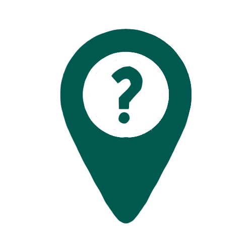 pictogramme point de localisation avec un point d’interrogation - Mathilde Freyssinet Éducatrice Spécialisée