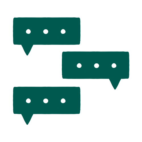 pictogramme bulles de dialogue - Mathilde Freyssinet Éducatrice Spécialisée